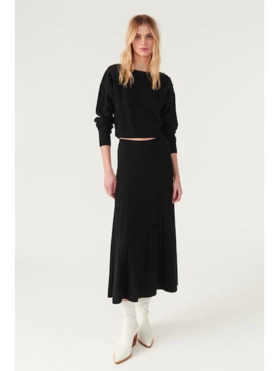 ba&sh Women's Jada Black Skirt | Elegant & Stylish