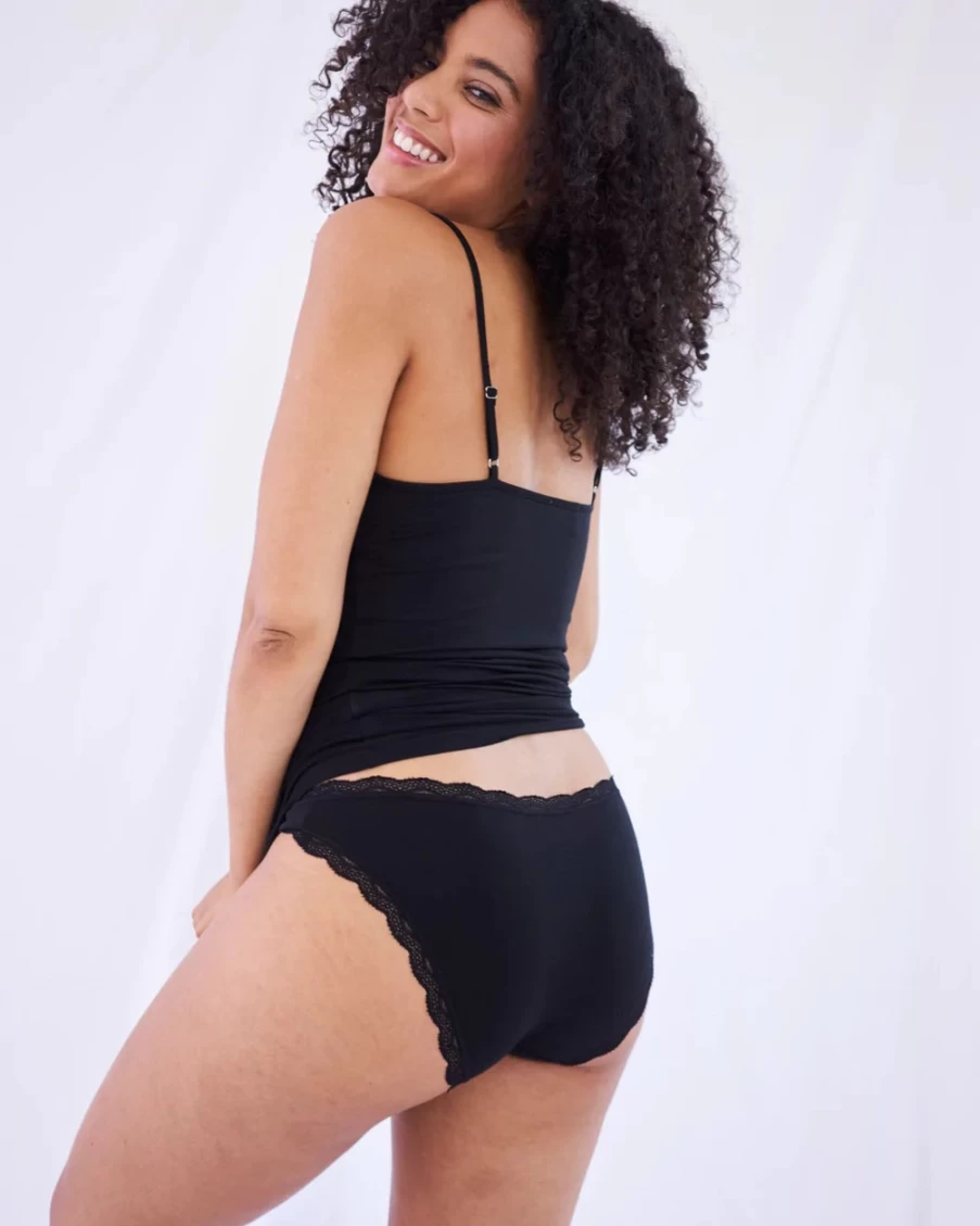 Stripe & Stare Women's Black Knickers 4-Pack Box