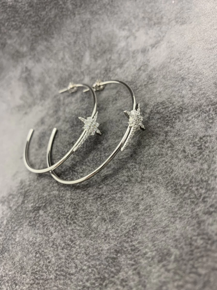 ICANDI ROCKS Valhalia Hoops Sterling Silver Earrings for Women