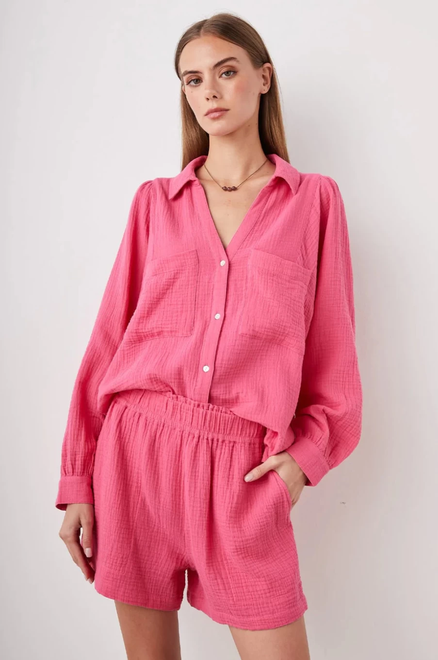Rails Women's Lauren Shirt with Hibiscus Print - Casual Short Sleeve Top