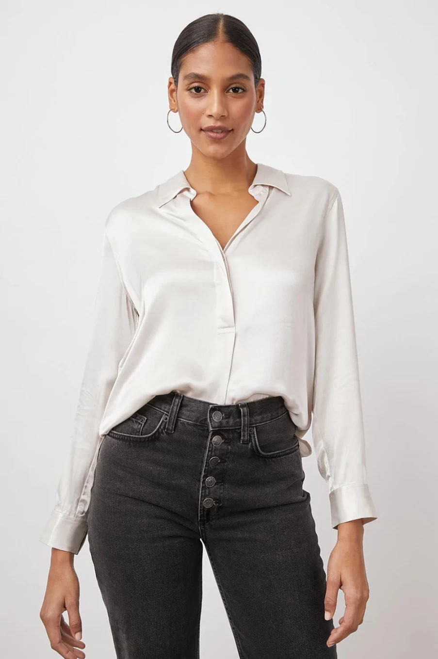Rails Women's Nissa Shirt in Ivory - Classic Casual Top