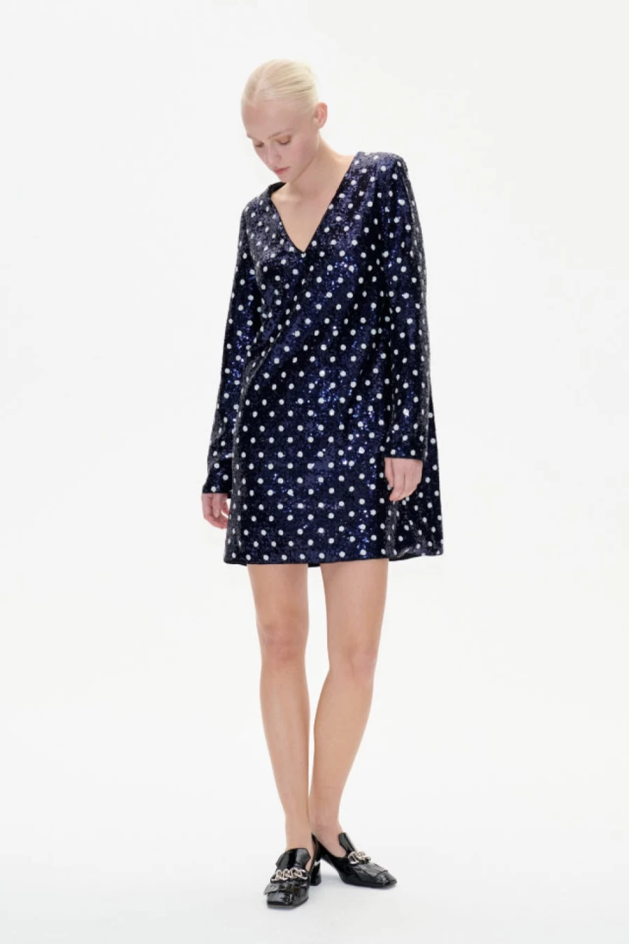 Baum und Pferdgarten Women's Javona Blue Dotted Sequins Dress