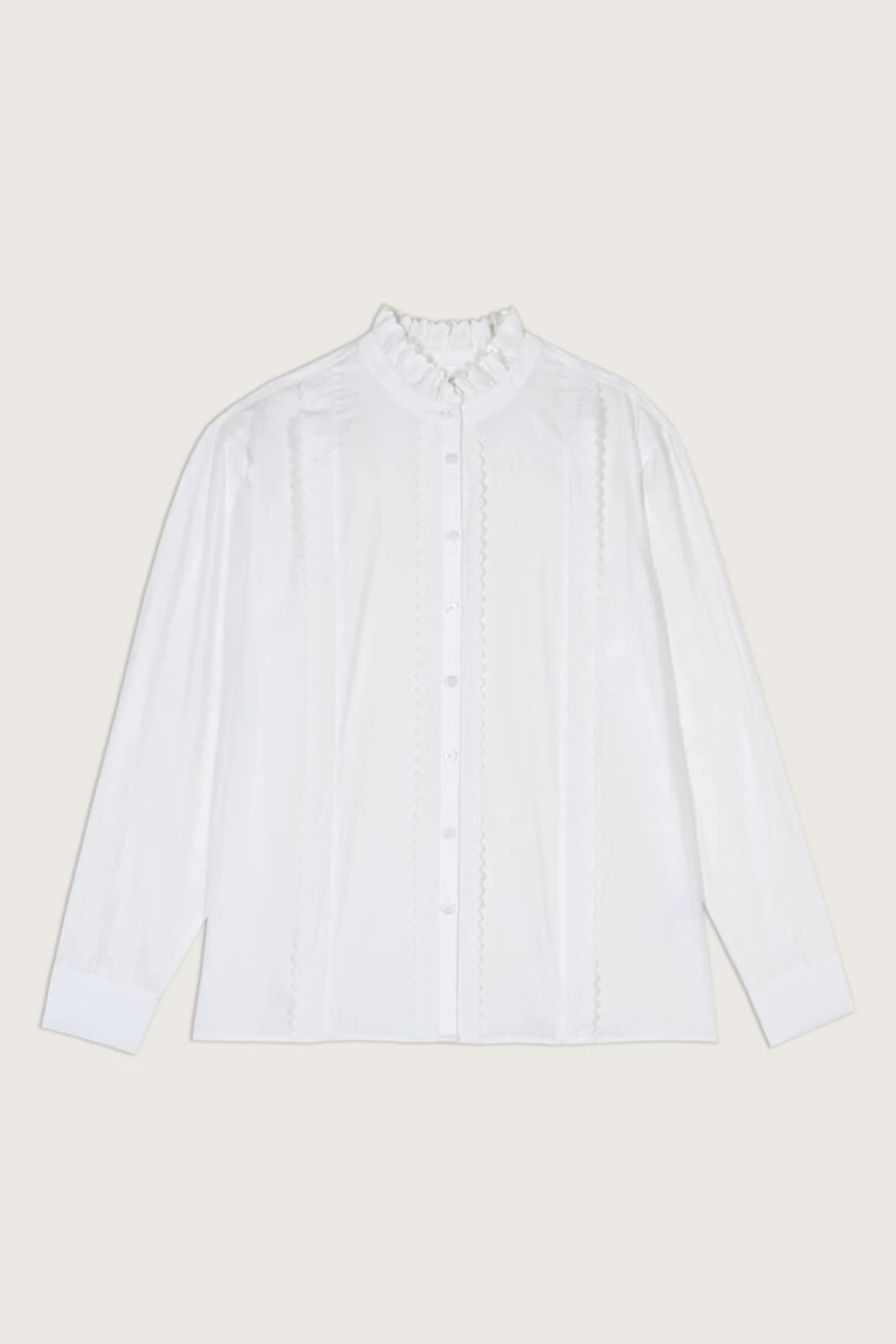 ba&sh Women's Prisca Long Sleeve Shirt in White - Elegant Casual Blouse
