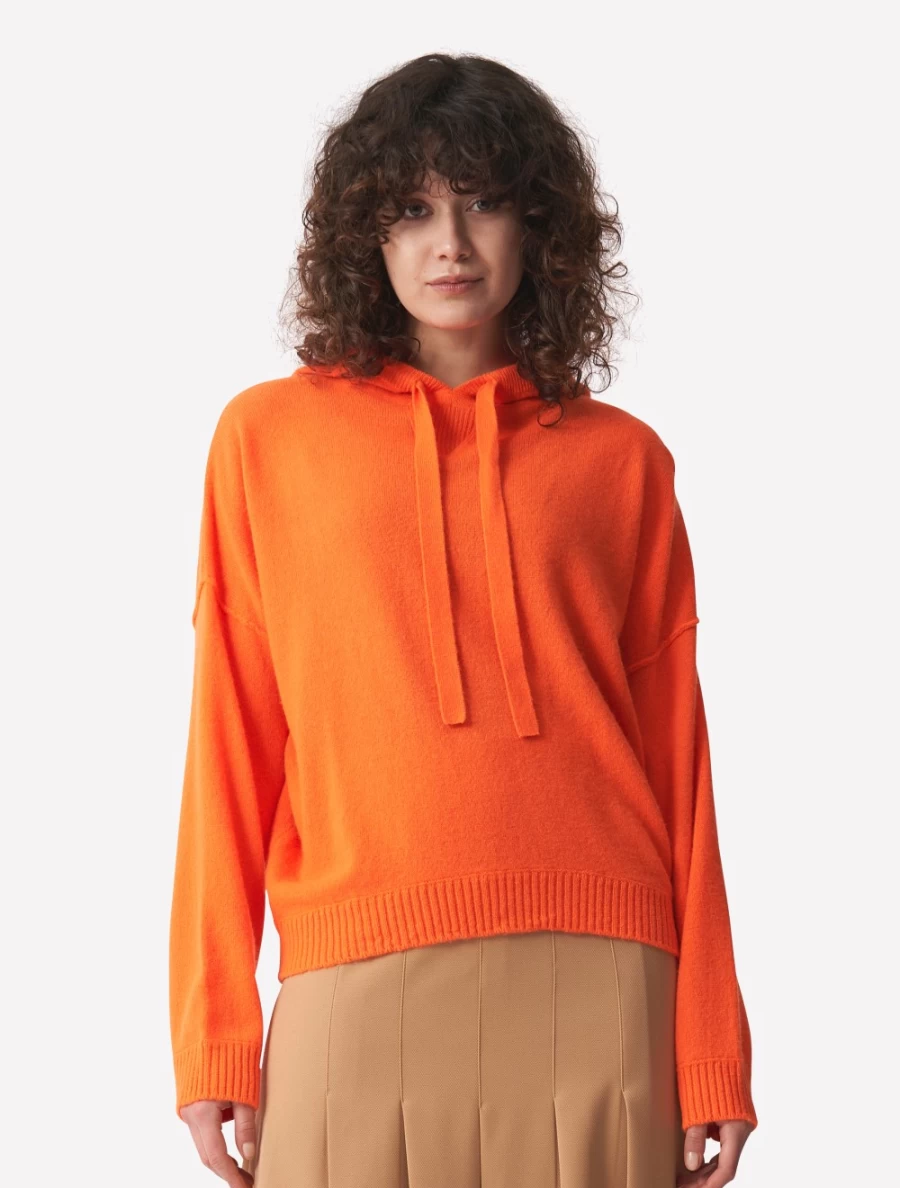 Brodie Women's Hattie Hoodie in Neon Orange - Stylish Pullover Sweatshirt