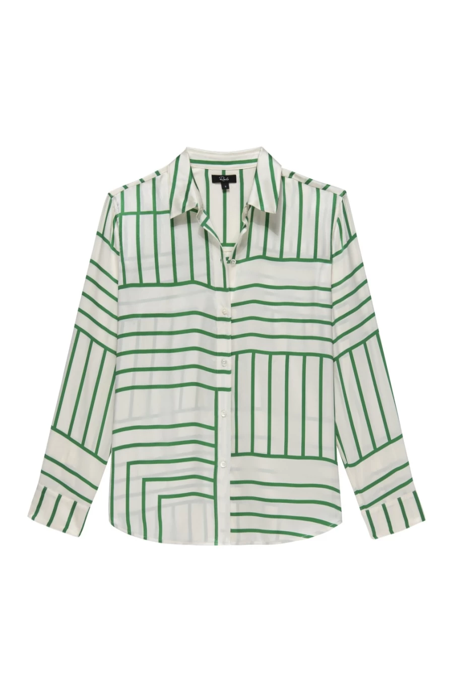 Rails Women's Mara Shirt Green Line Art - Stylish Floral Print Top