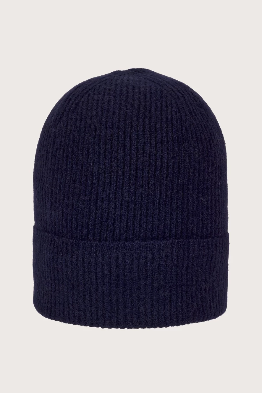 Sass & Edge Women's Renwick Fisherman Cashmere Beanie in Navy - Soft Winter Hat