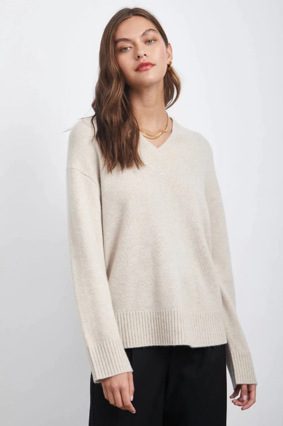 Rails Women's Michelle Sweater in Oatmeal - Soft Casual Knit Pullover