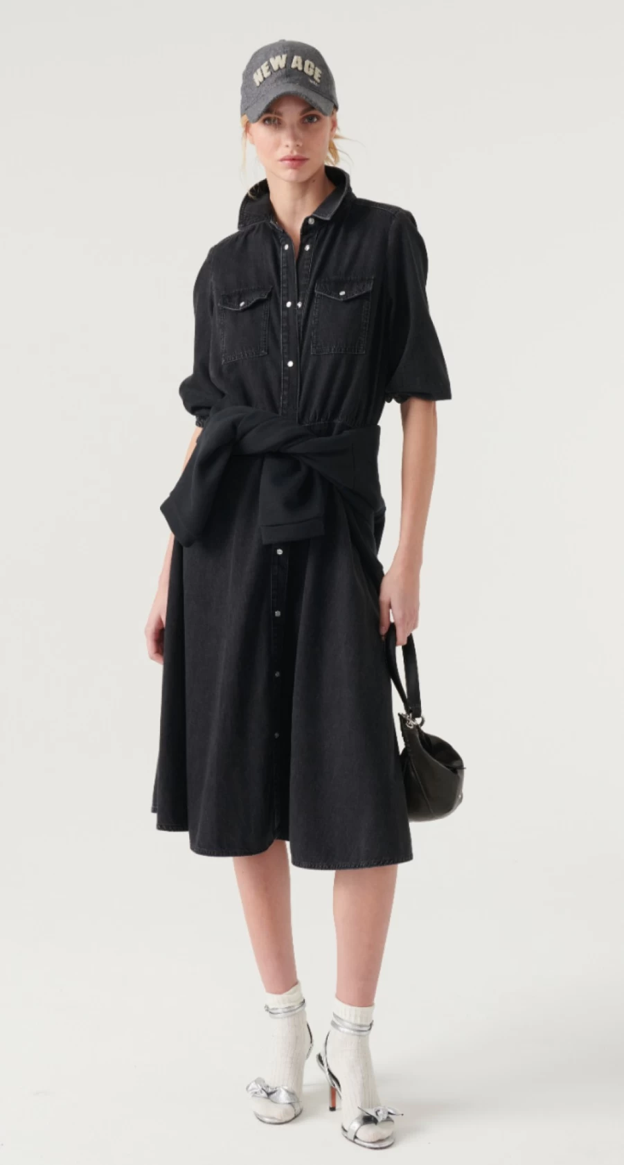ba&sh Women's Marta Dress in Blackstone - Elegant & Stylish