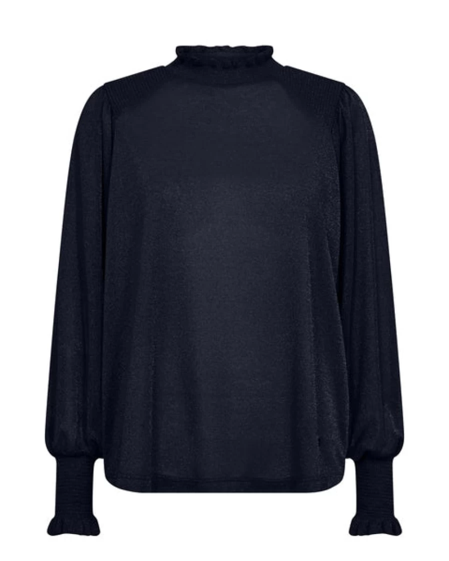 Mos Mosh Women's Navy Salute Blouse - Mmkaliva LS Top
