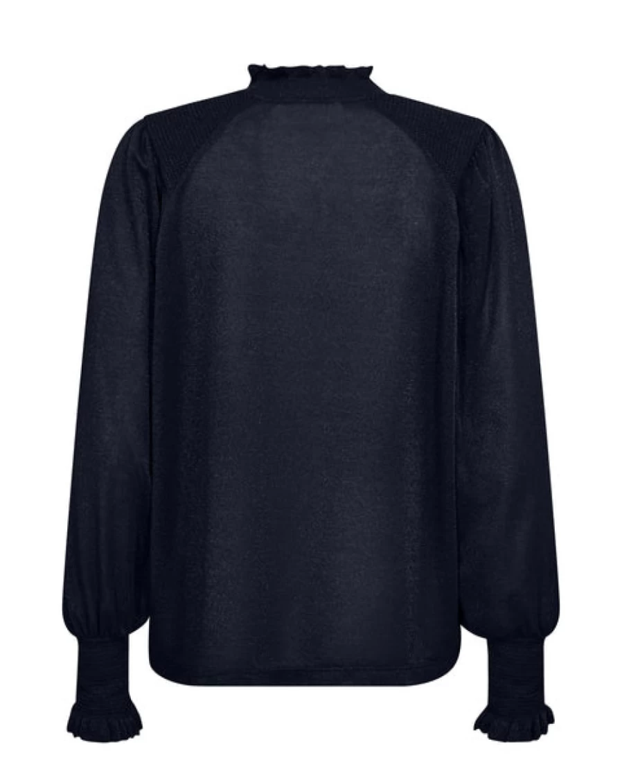 Mos Mosh Women's Navy Salute Blouse - Mmkaliva LS Top