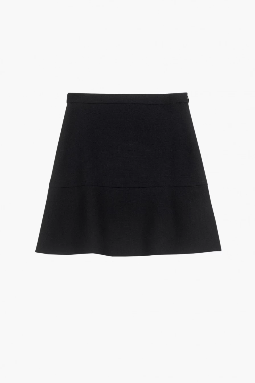 Mayla Women's Gaia Skirt in Black - Elegant A-Line Midi Skirt