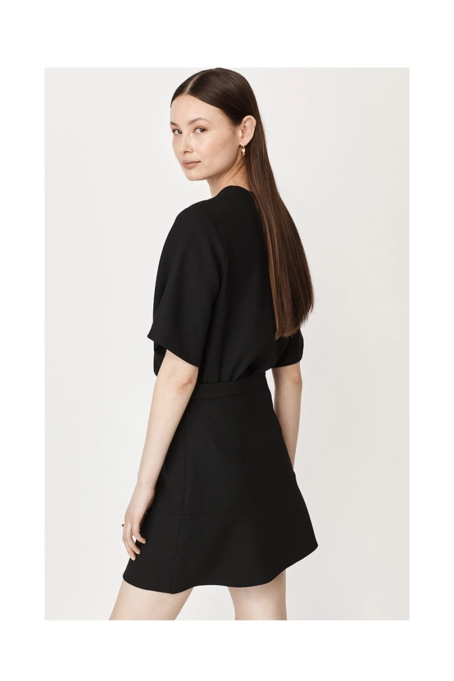 Mayla Women's Gaia Skirt in Black - Elegant A-Line Midi Skirt
