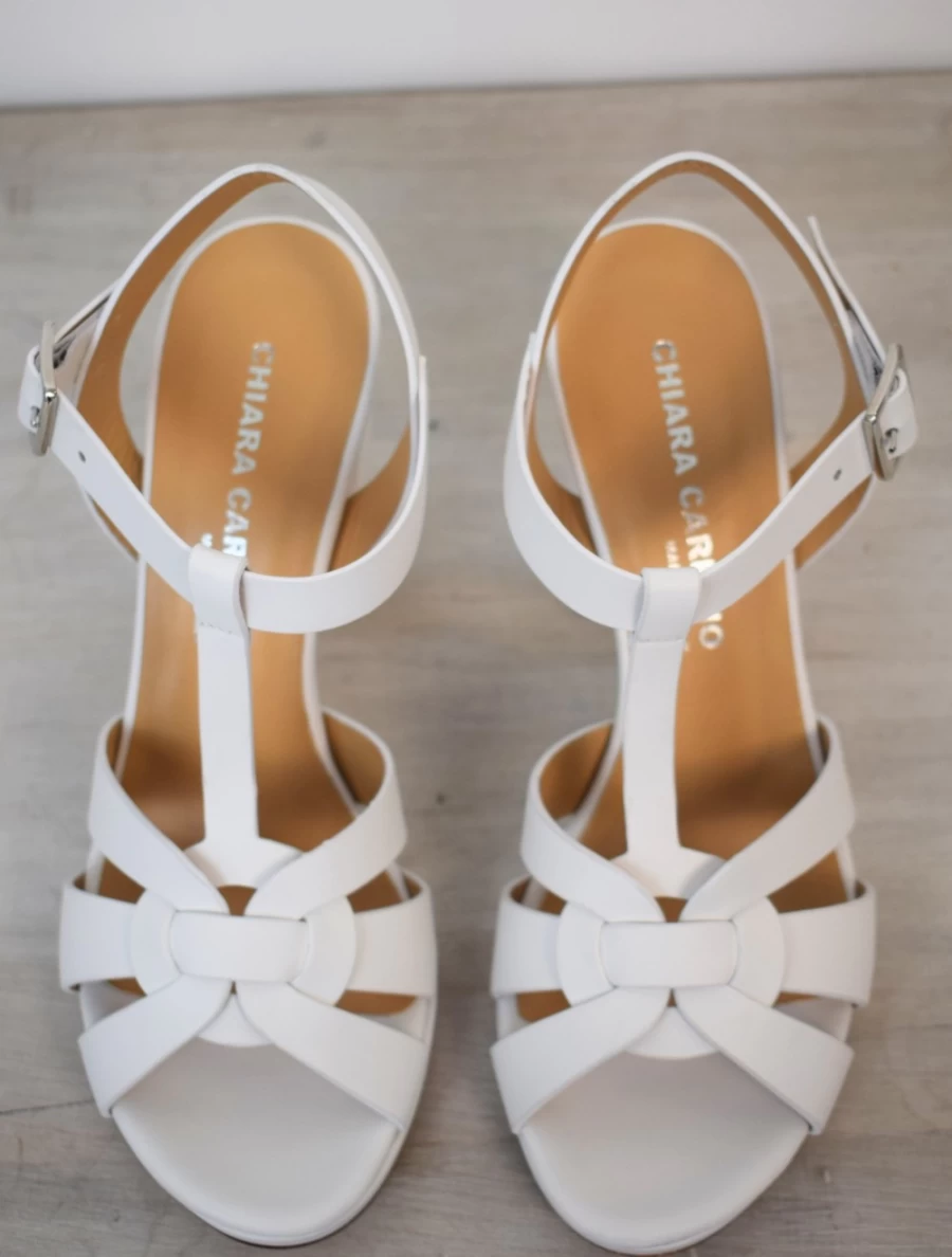 Chiara Carrino Women's Diana Blanco Sandals - Elegant White Footwear