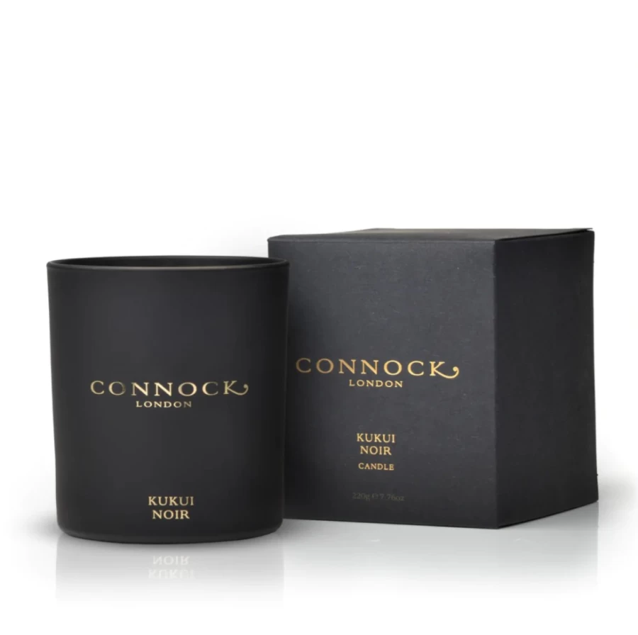 Connock London Kukui Noir Scented Candle for Women – Luxury Home Fragrance