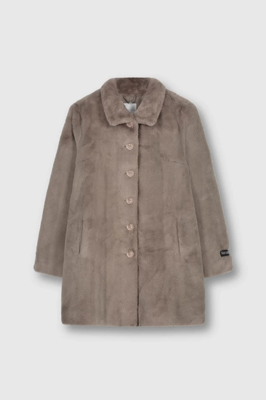 Rino & Pelle Women's Nonna Coat in Taupe - Elegant Wool Blend Overcoat for Winter