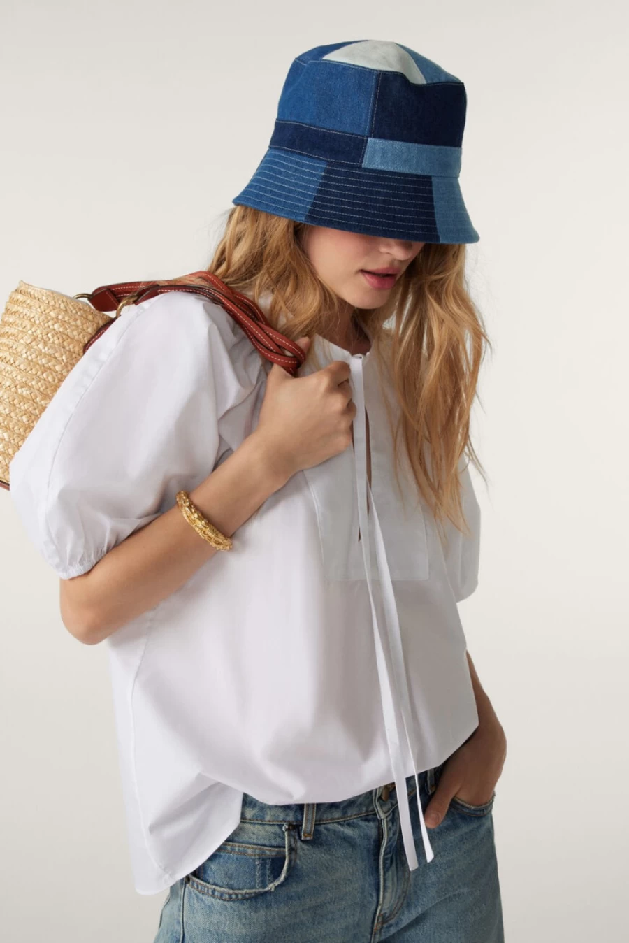 ba&sh Women's Jamie Loose-Fit Blouse - Stylish Flowy Top for Casual Wear