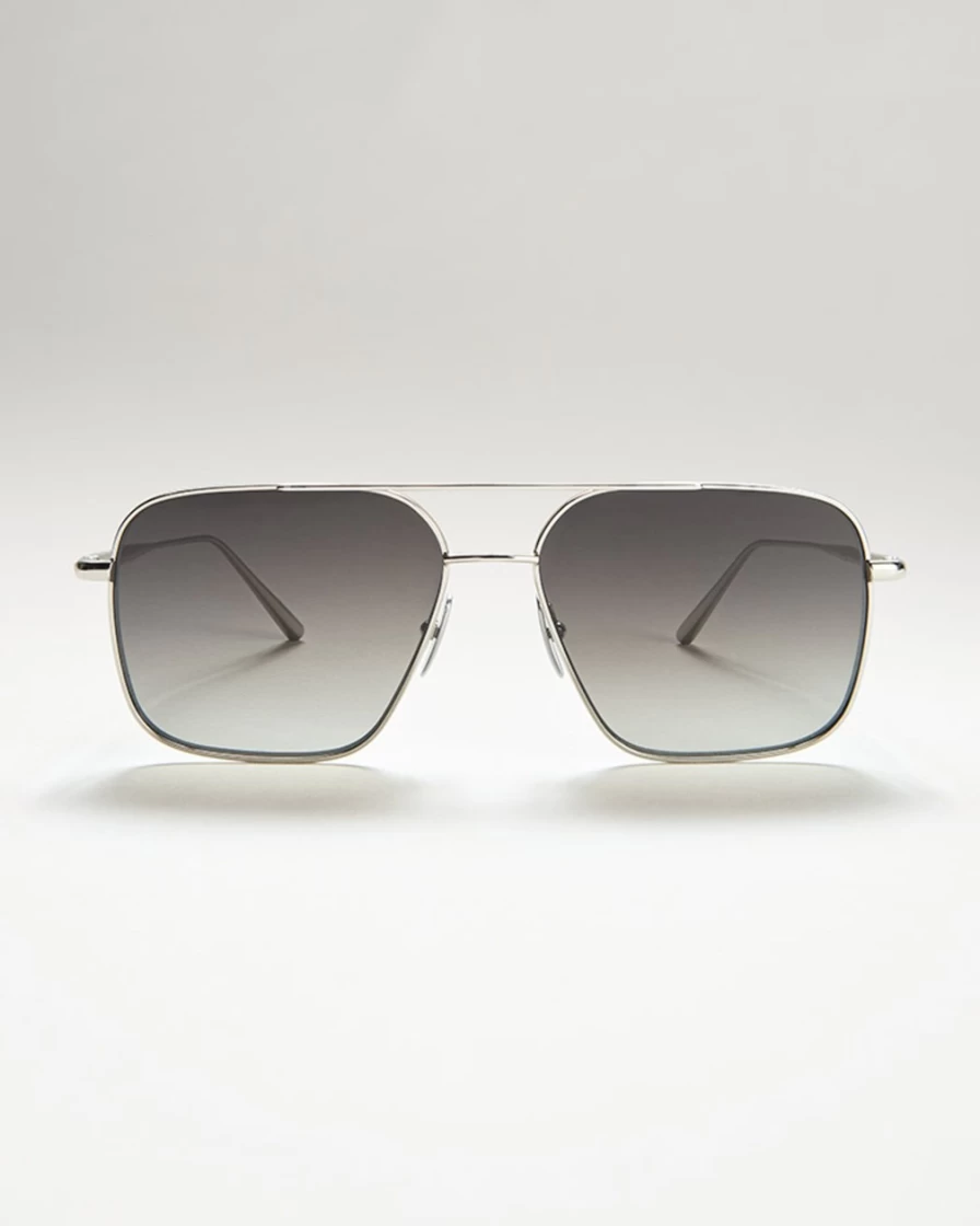 Chimi Women's Steel Aviator Sunglasses in Grey