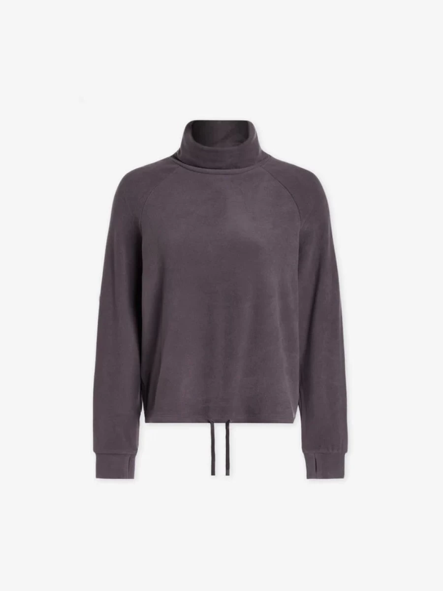 Varley Women's Portland High Neck Sweater in Deep Charcoal
