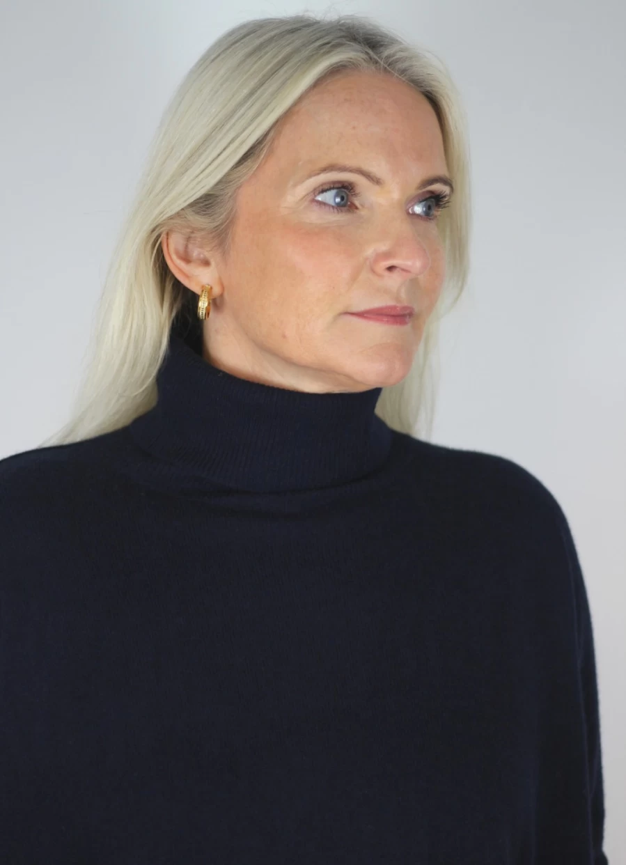 Not Shy Women's Margareth Jumper in Midnight Blue | Soft Knit Sweater