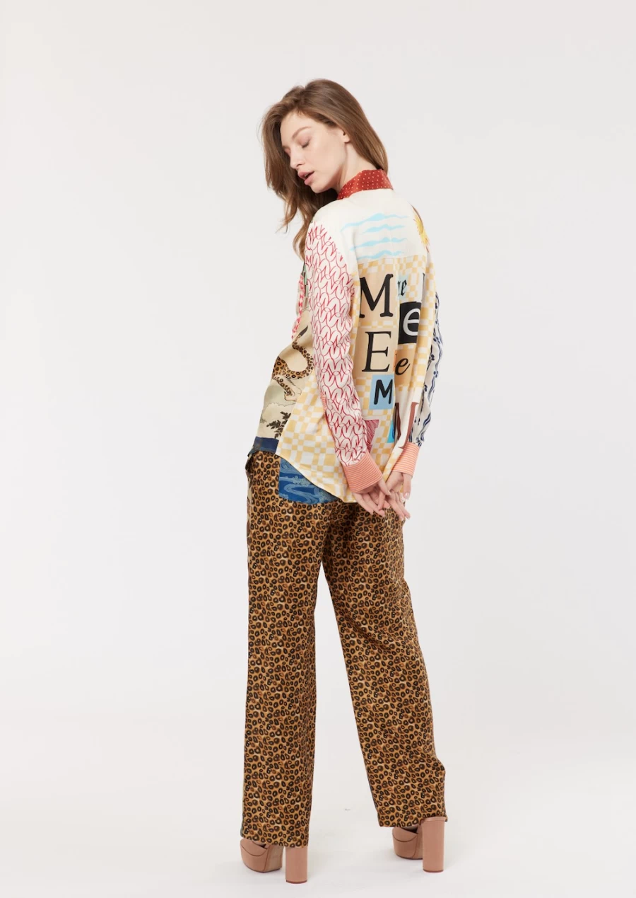 Me369 Women's Bailey Trousers - Oriental Style High-Waisted Comfort Pants