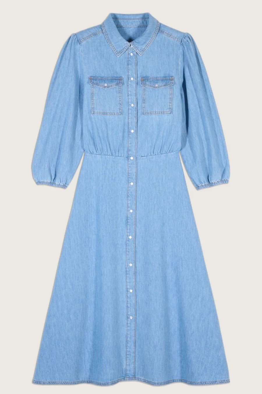 ba&sh Women's Larta Midi Dress in Blue Jeans Style