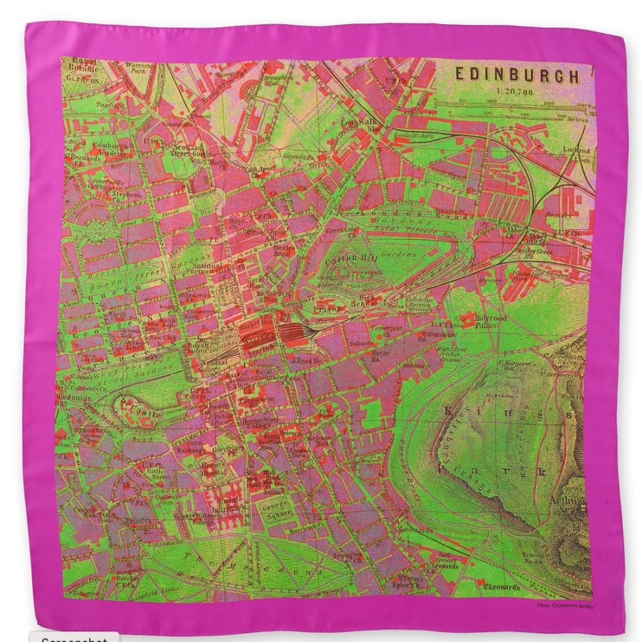 Helen Chatterton Textiles Edinburgh Silk Scarf for Women - Soft Pink Luxury Fashion Accessory
