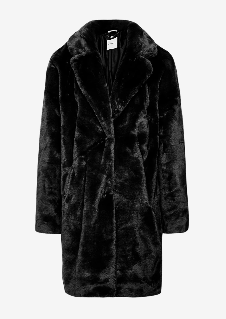 Rino & Pelle Women's Joela Black Faux Fur Coat - Luxurious Winter Outerwear