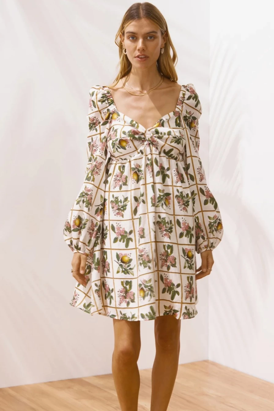 Sancia Women's Josette Dress Botanical Print Floral Summer Dress