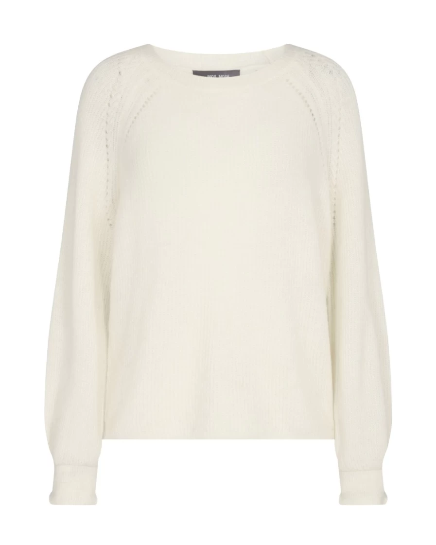 Mos Mosh Women's Talli Long Sleeve Knit Sweater in Ecru