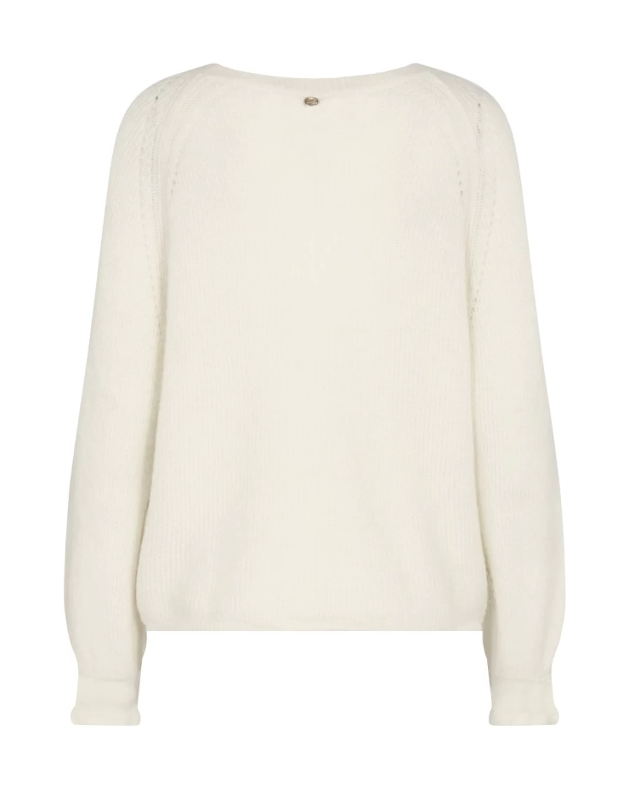 Mos Mosh Women's Talli Long Sleeve Knit Sweater in Ecru