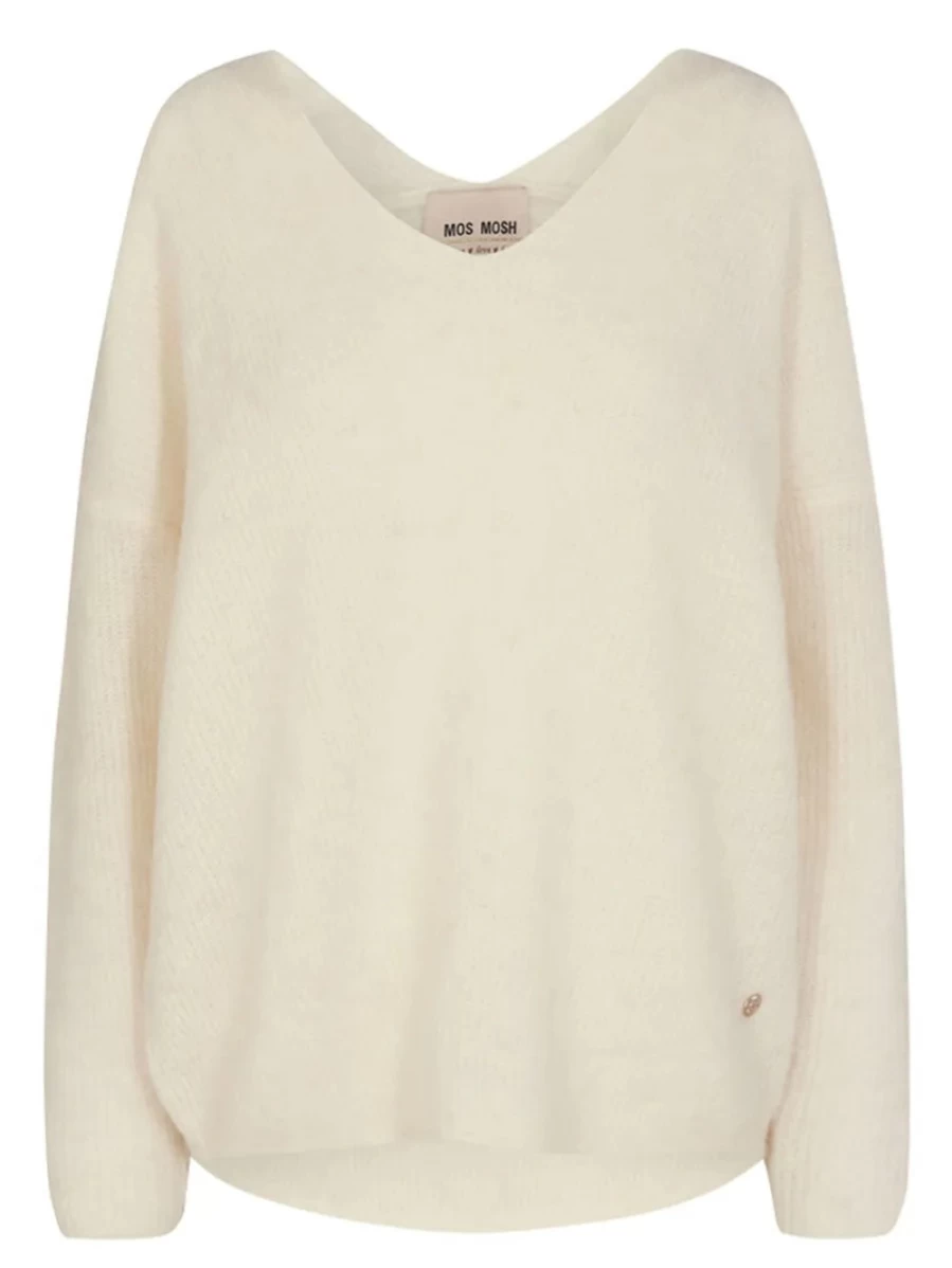 Mos Mosh Women's Mmthora V-Neck Ecru Top