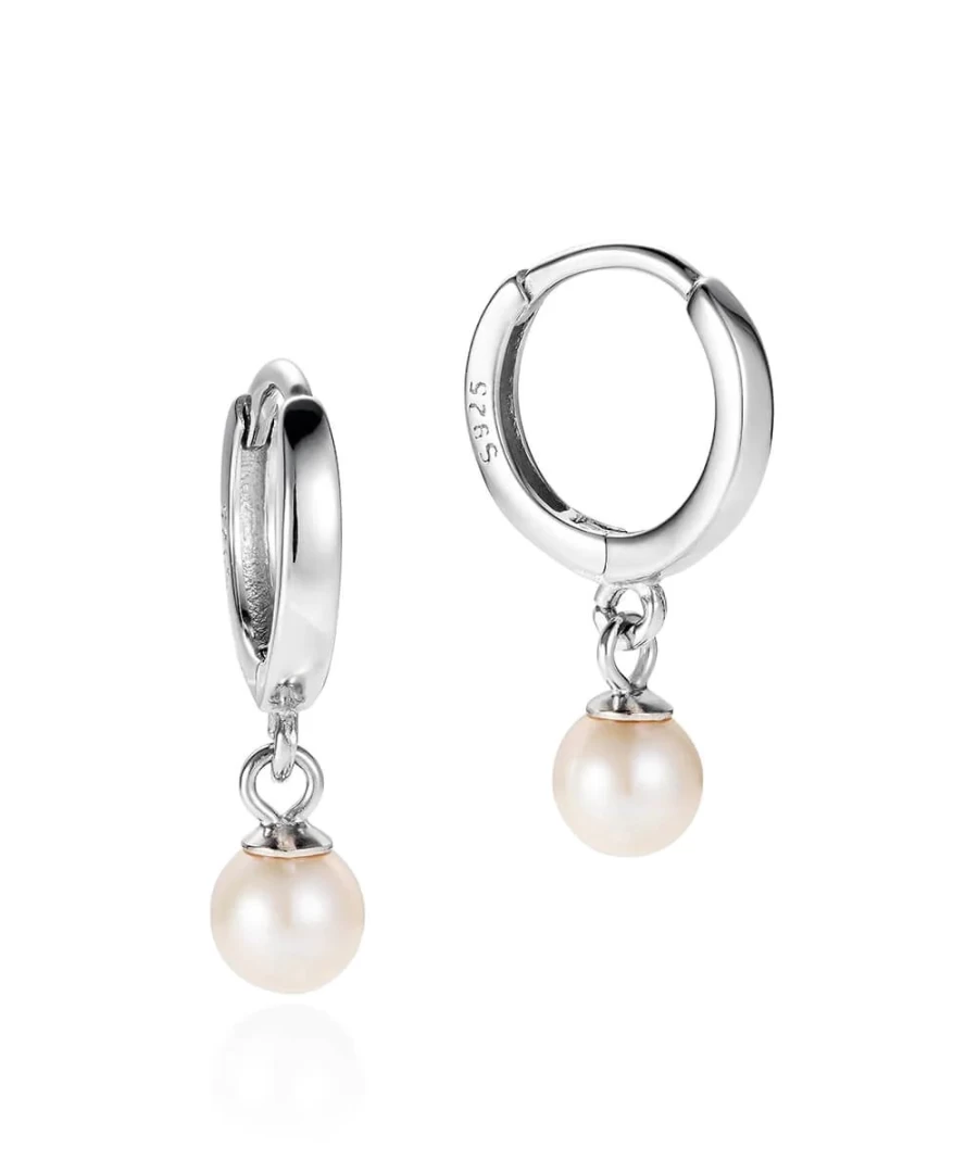 Claudia Bradby Women's Essential Micro Pearl Hoop Earrings - Elegant Pearl Studded Hoops