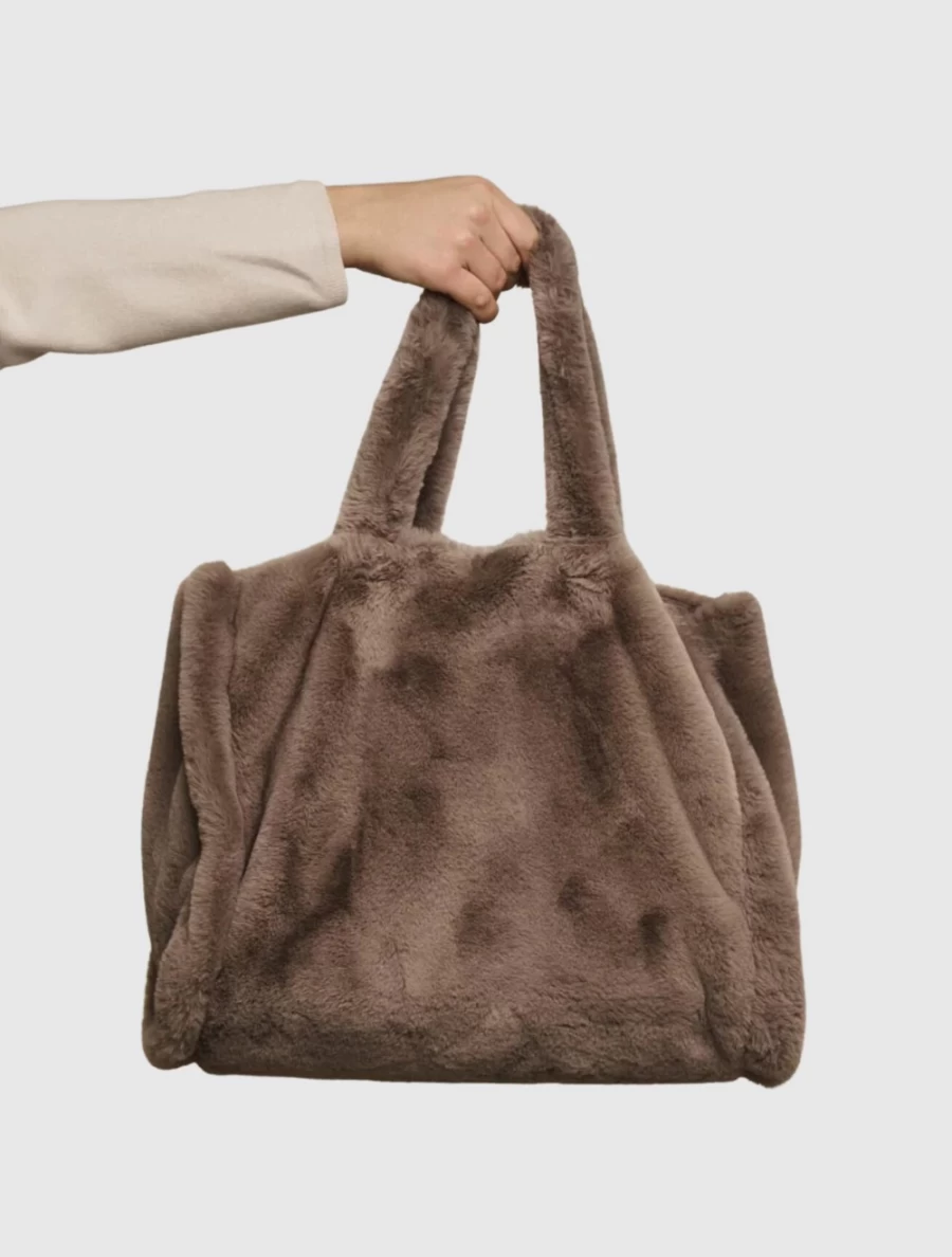 Rino & Pelle Women's Daan Big Shopper Taupe Handbag - Stylish & Spacious Tote