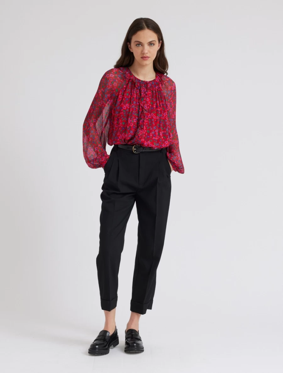 Idano Women's Kristal Black Pants - Stylish & Comfortable Trousers