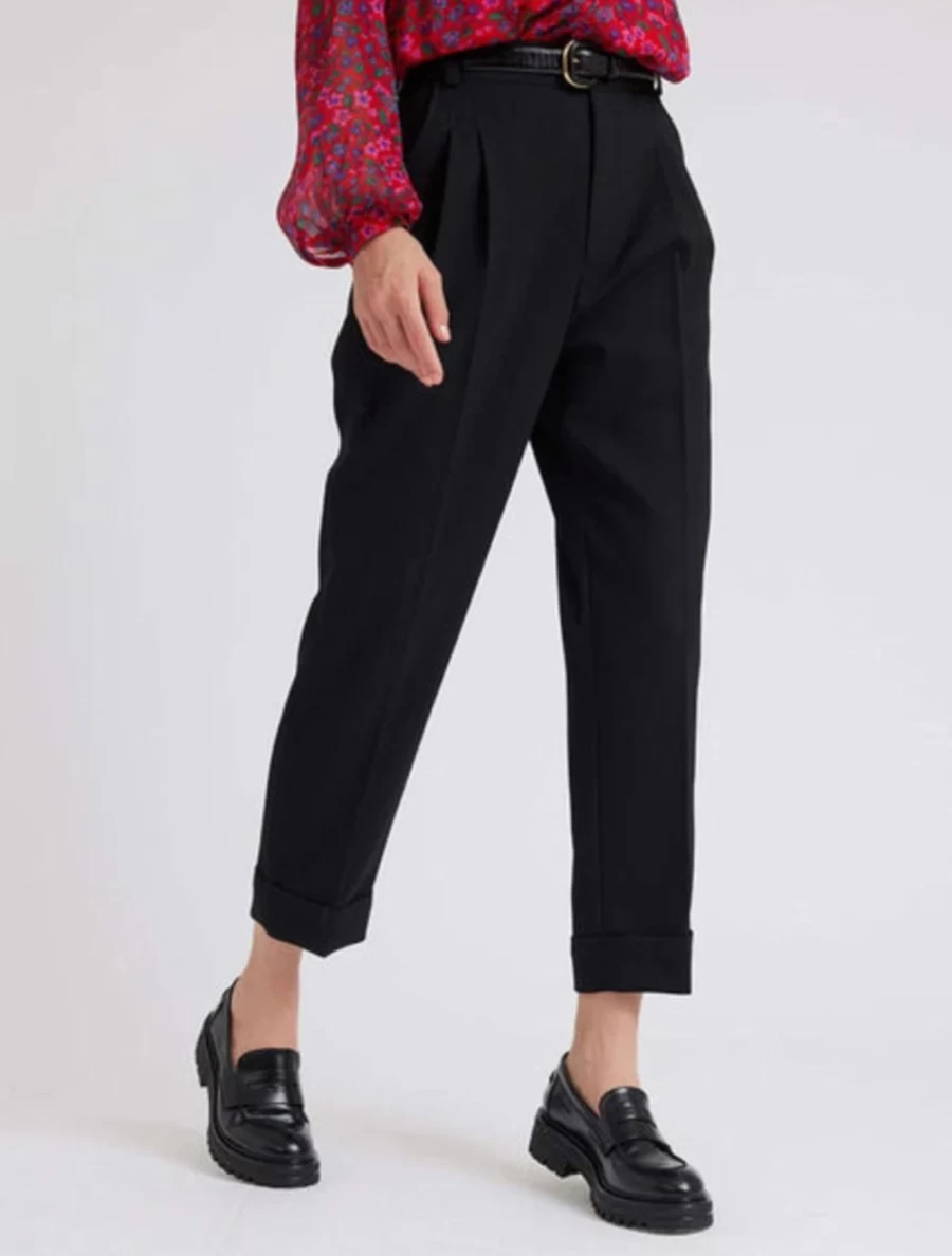 Idano Women's Kristal Black Pants - Stylish & Comfortable Trousers