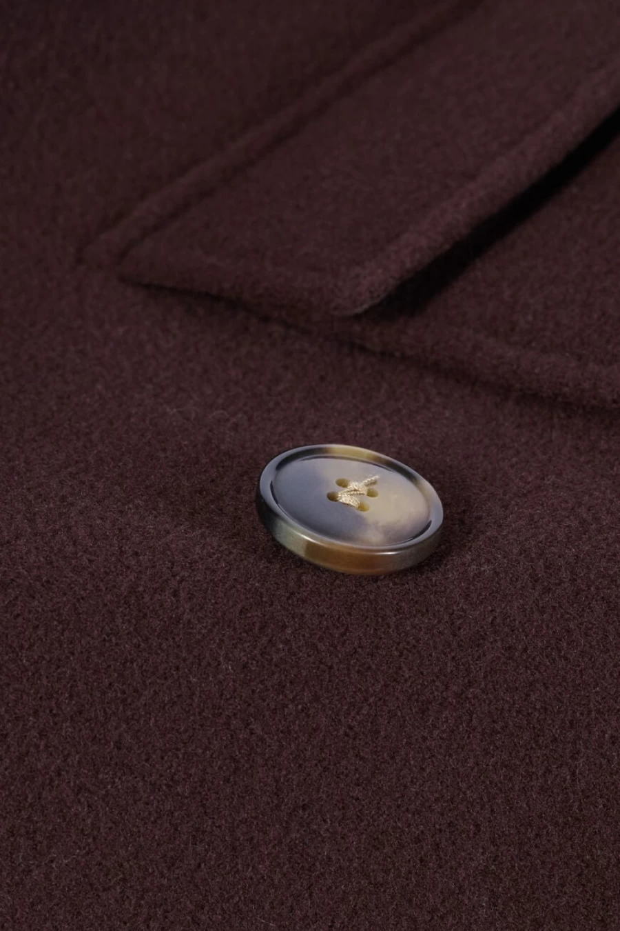 ba&sh Women's Ginta Mid-Length Coat in Chocolate Brown