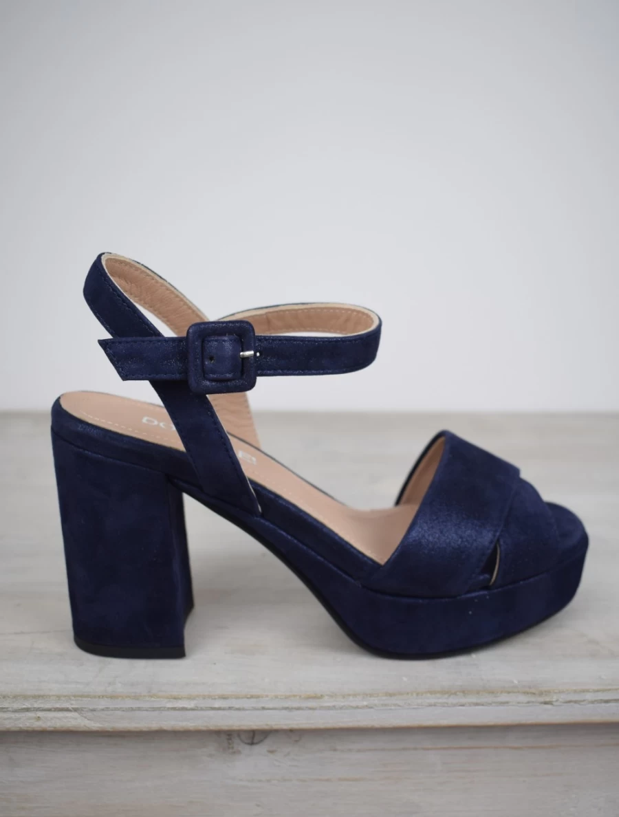 Donna Lei Women's Dubai Sandal in Navy with Sparkle Details