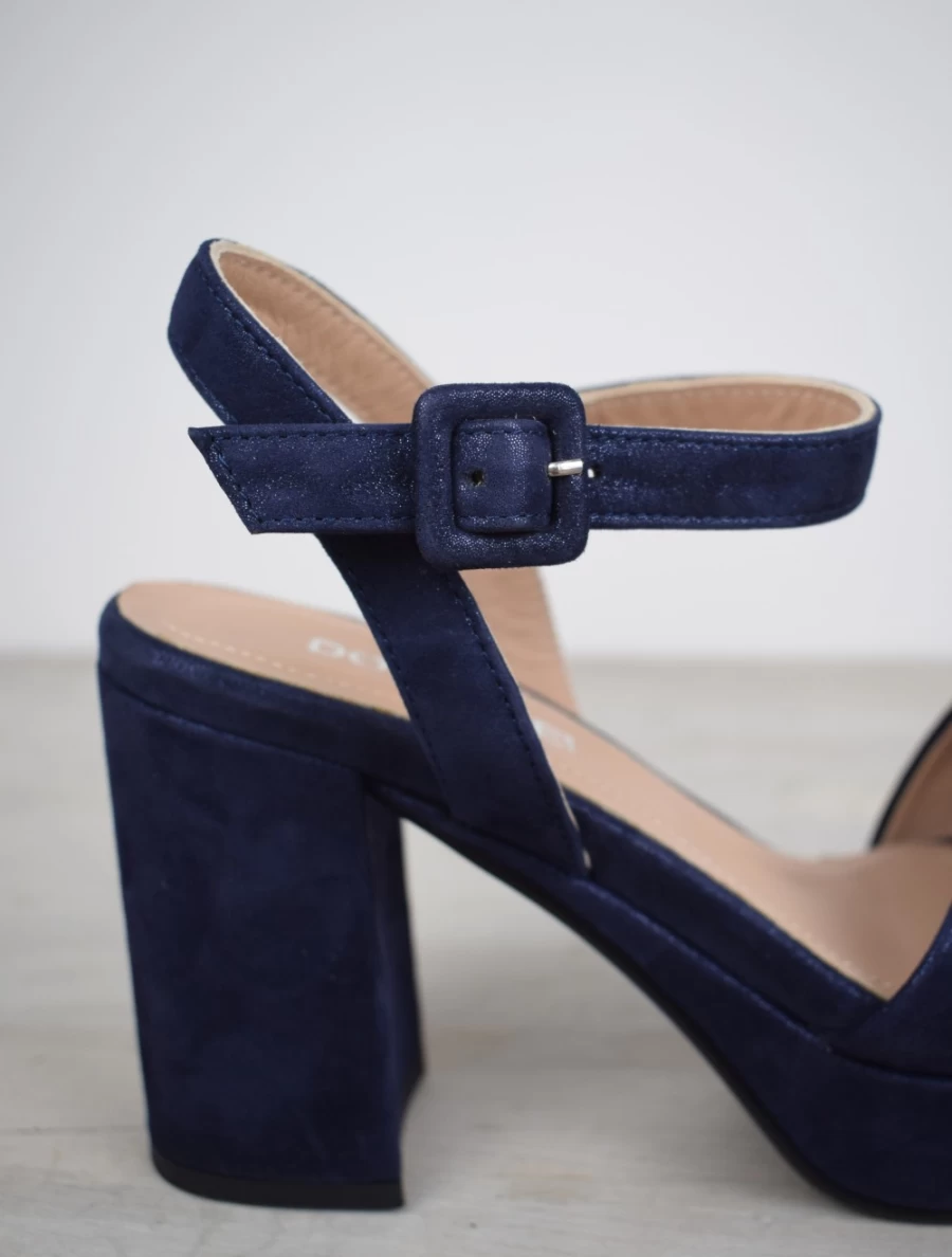 Donna Lei Women's Dubai Sandal in Navy with Sparkle Details