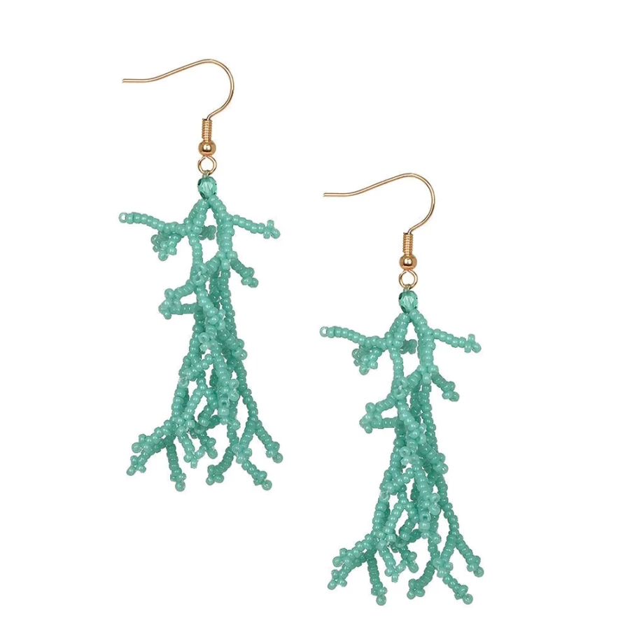 Mishky Women's Coralia Turquoise Earrings – Handmade Bohemian Dangle Jewelry for Women