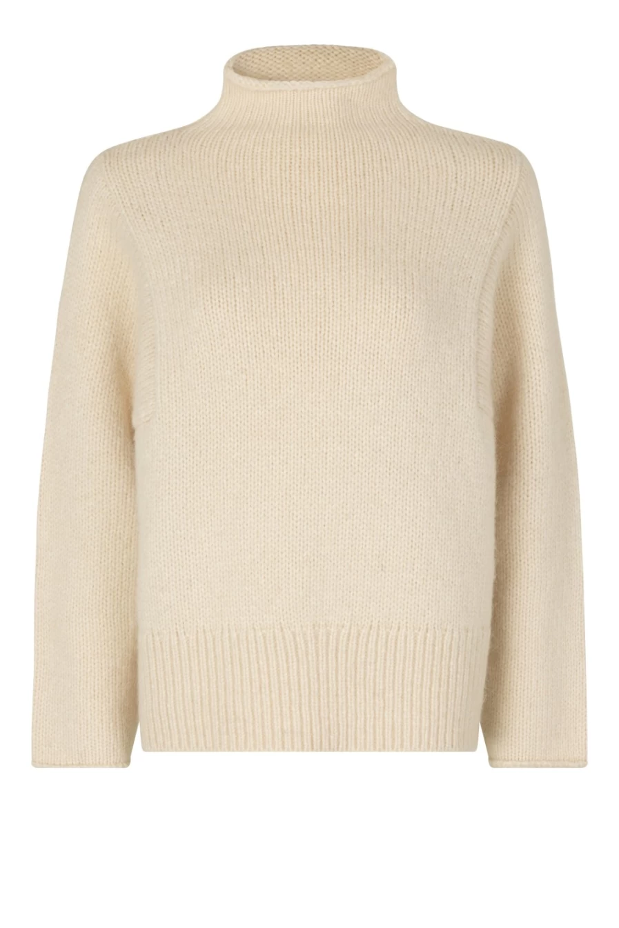 Second Female Women's Rikke Knit Turtleneck Sweater in Dark Chalk