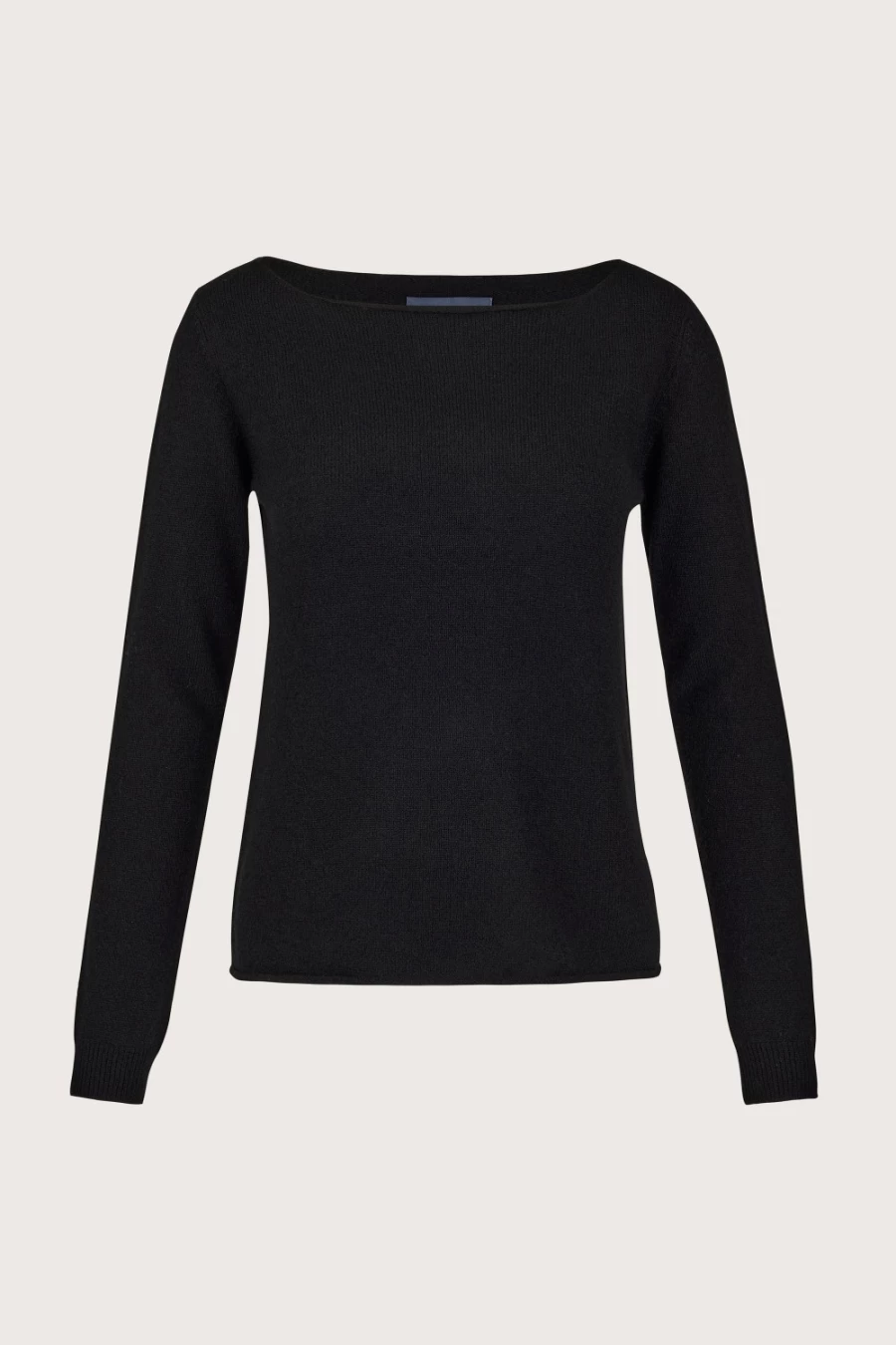 Sass & Edge Women's Renfrew Cashmere Boat Neck Sweater in Black | Luxurious Soft Knit