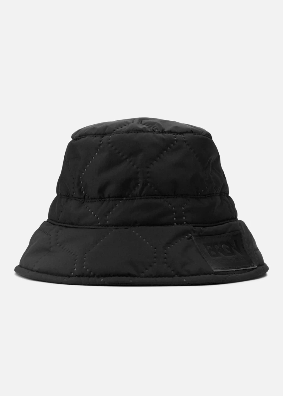 BRGN Women's Quilted Bucket Hat in Black - Stylish & Comfortable Fashion Accessory