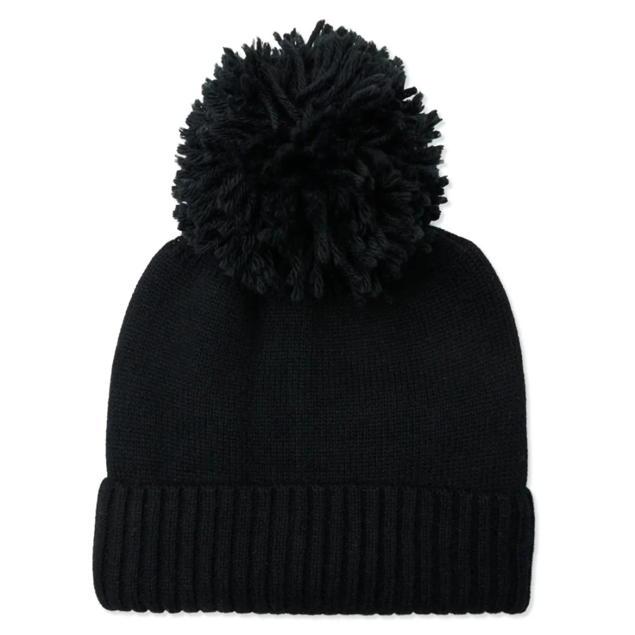 Somerville Scarves Women's Bobble Cashmere Winter Hat - Black