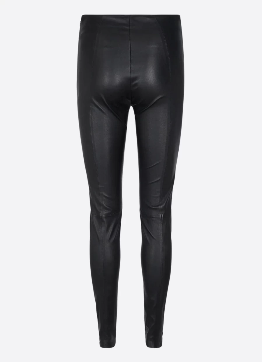 Mos Mosh Women's Lucille Stretch Leather Leggings in Black