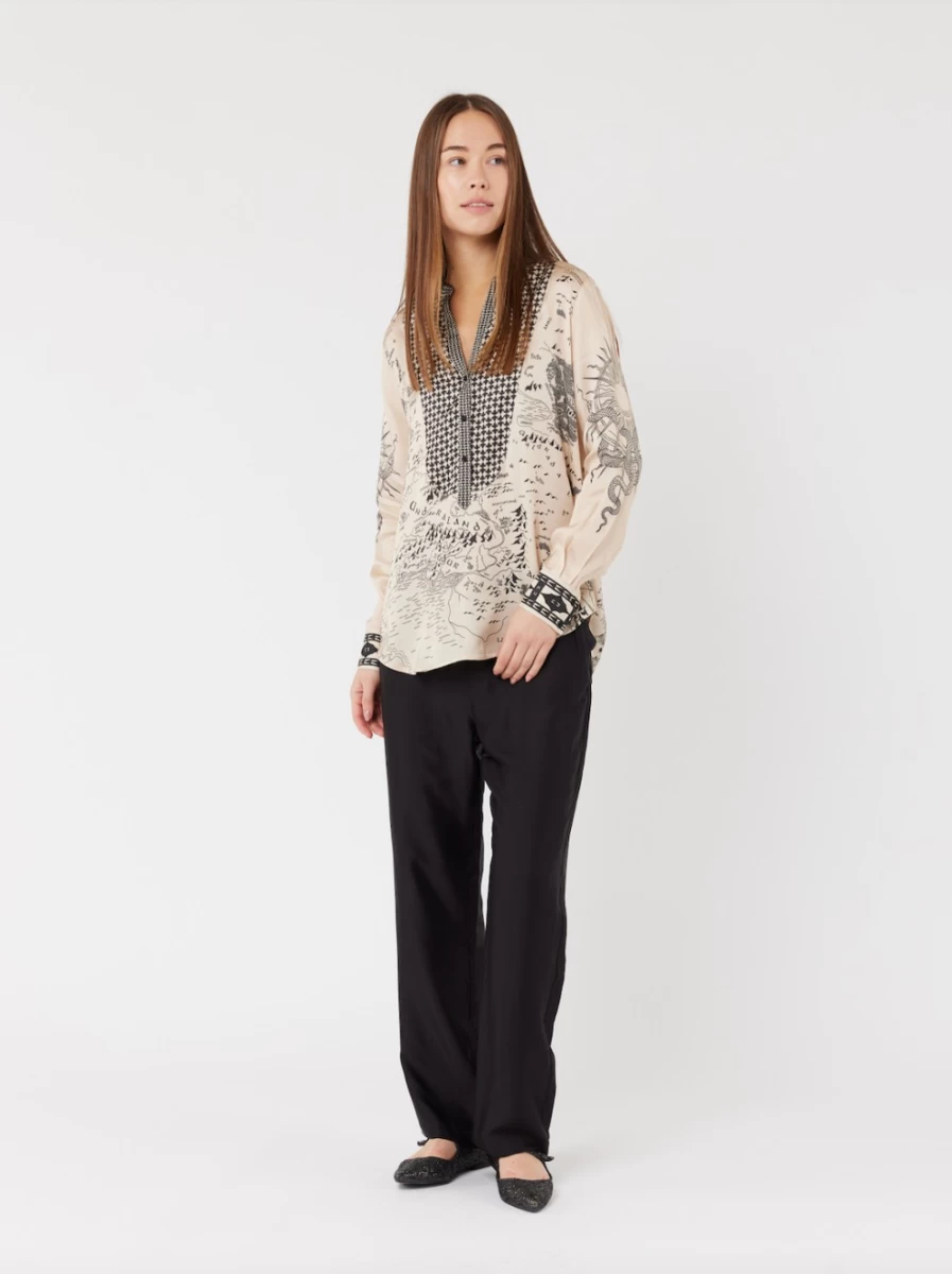 Women's Demi Trousers Black - ME369 High Waist Slim Fit Casual Pants