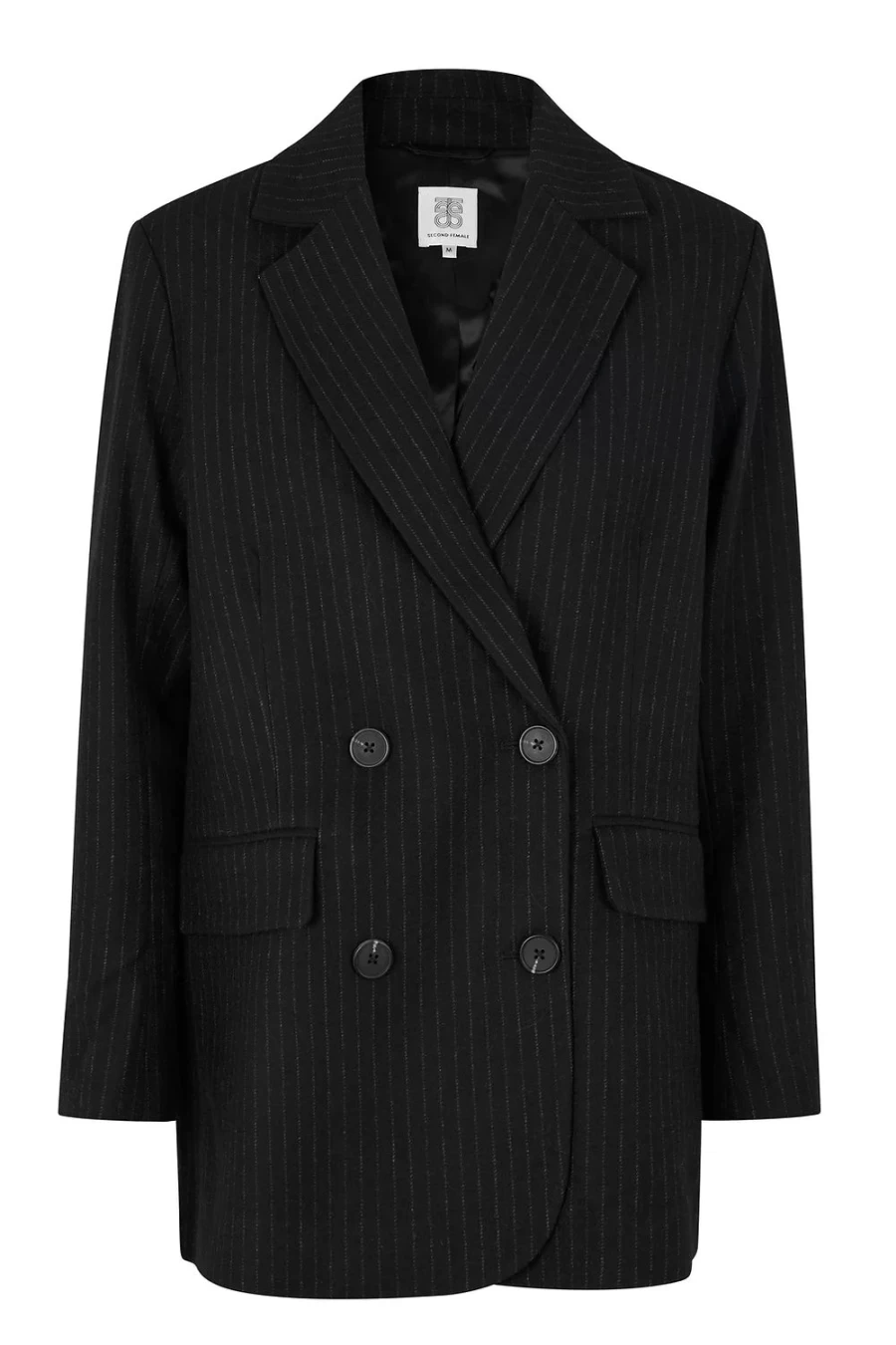 Second Female Women's Charlin Black Blazer - Classic Tailored Jacket for Women