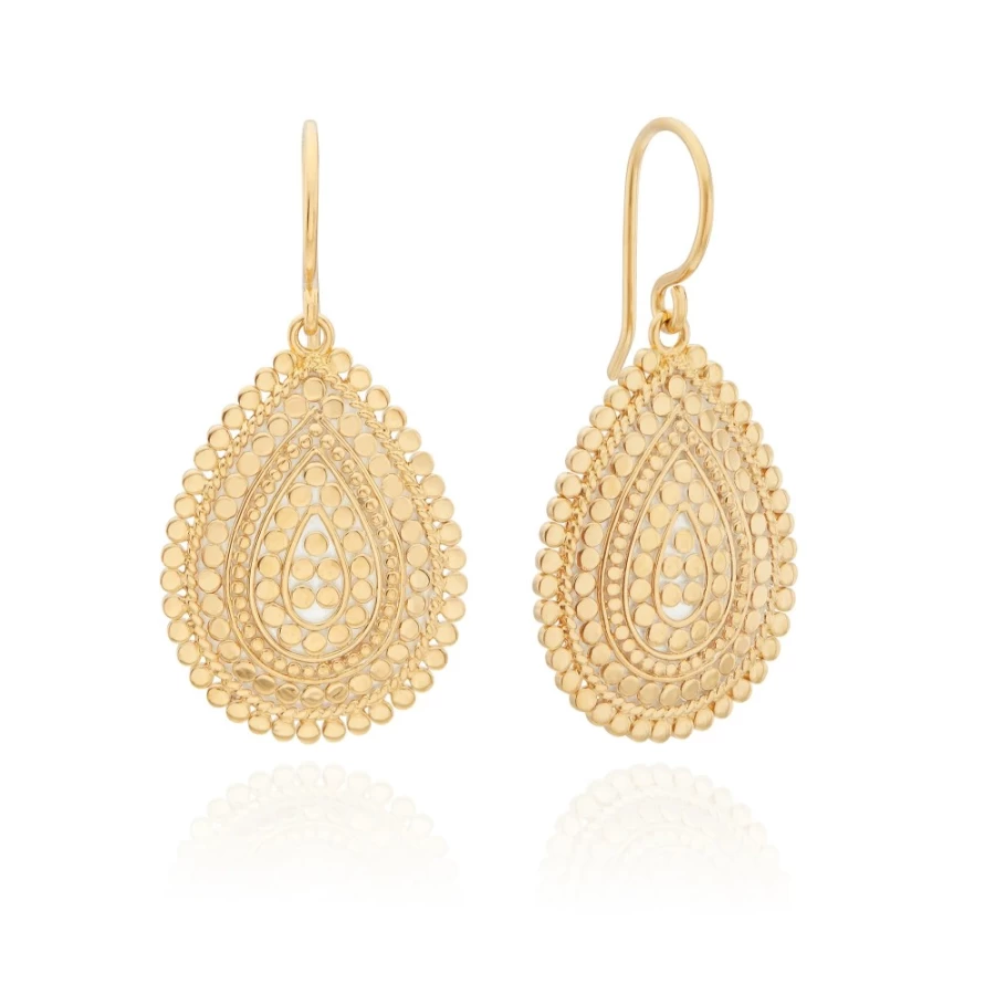 Anna Beck Women's Medium Scalloped Drop Earrings - Elegant Shell Design Dangle Earrings for Women