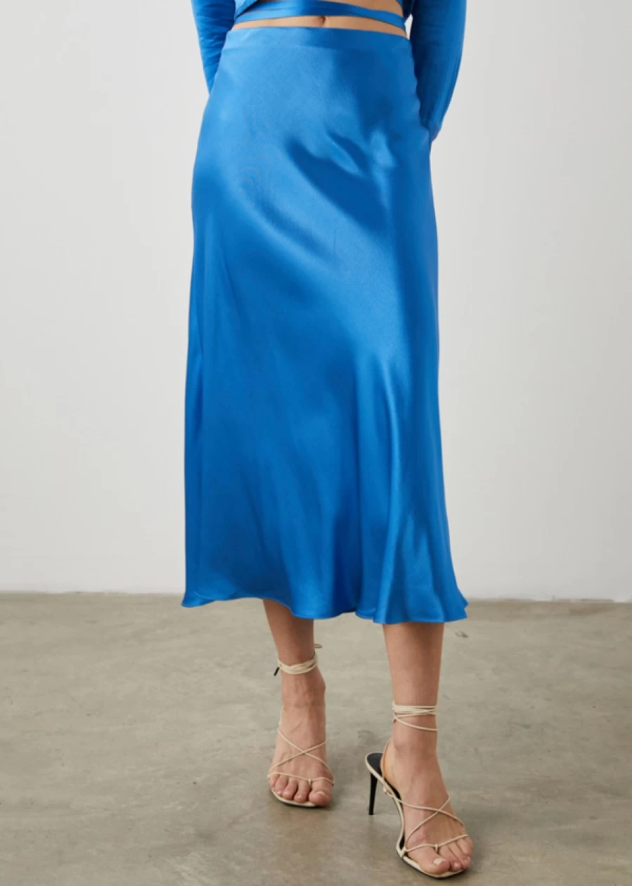Rails Women's Anya Skirt in Cobalt Blue | Mid-Length Flowy Skirt