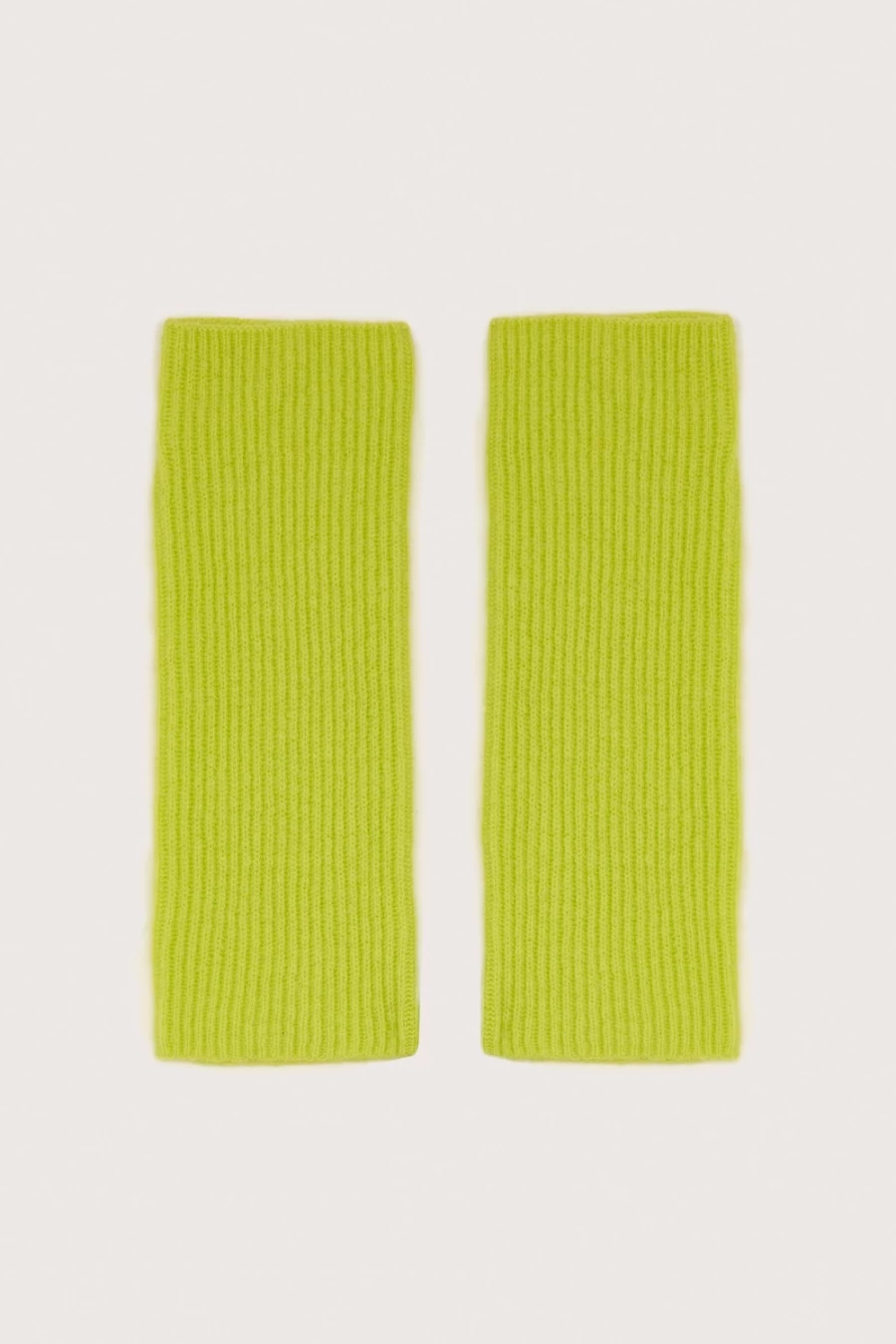 Sass & Edge Women's Glenlivet Cashmere Wrist Warmers in Lime - Soft Luxury Winter Accessories