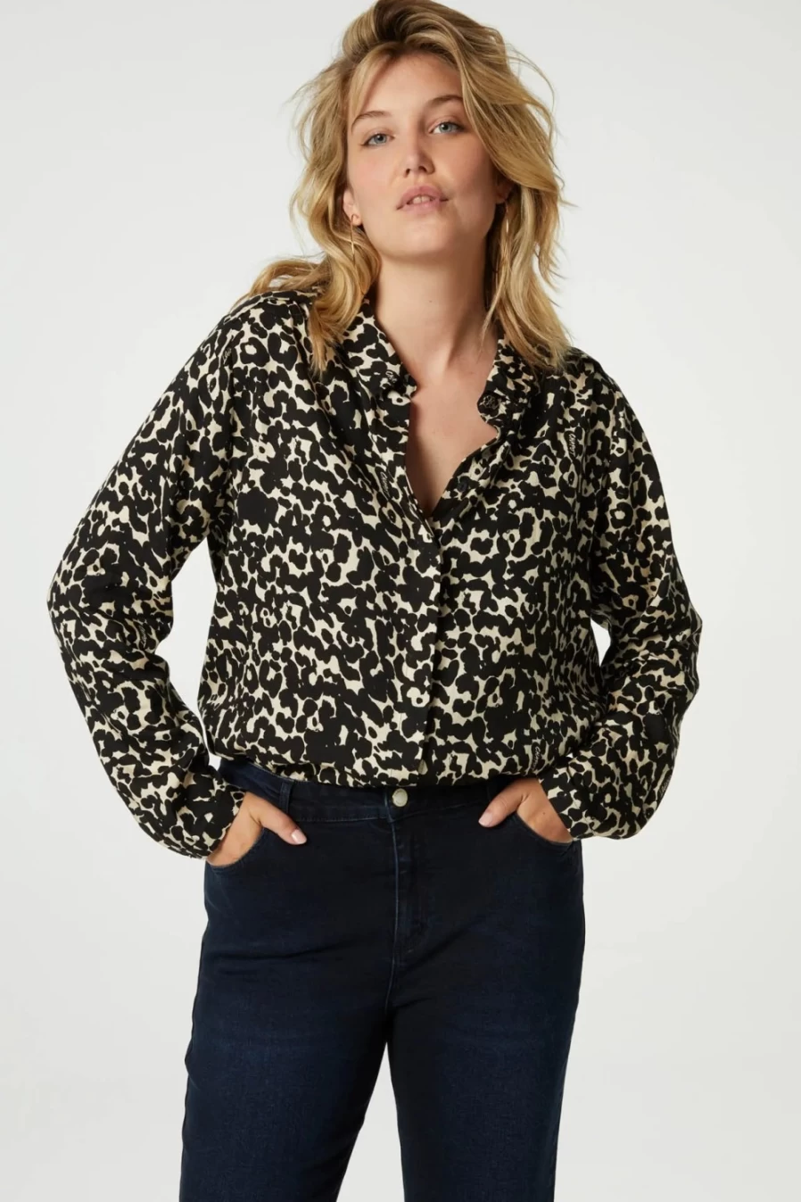Fabienne Chapot Women's Sunrise Shirt with Black Cat Print